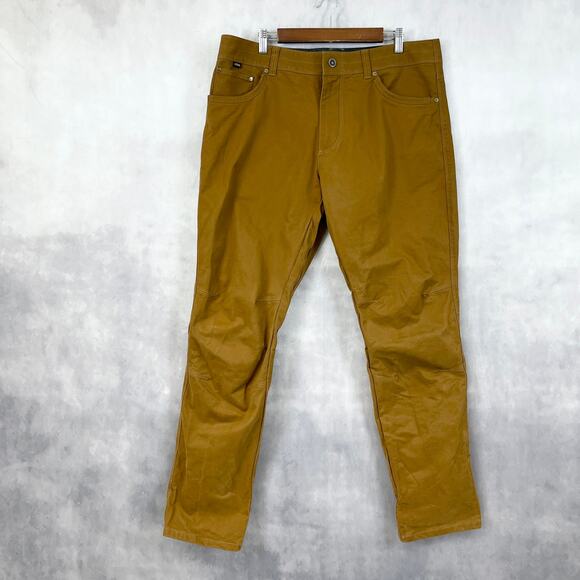 Kuhl Mens Free Rydr Pants 38x34 Tapered Fit Canvas Outdoor Adventure Rugged